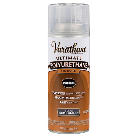 Rust-Oleum Spray Paint, Clear Varathane, Semi-Gloss, Oil, 11.25 oz 6081H